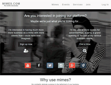 Tablet Screenshot of mimes.com